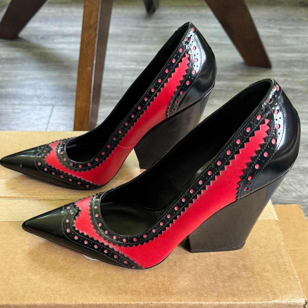 Michael Kors Collection Red & Black Heels – Size EU 40 / US 8.5-9
